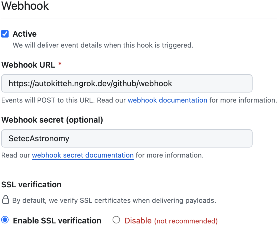 Screenshot 4: Webhook